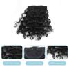 Shinon Curly Bangs Human Hair Clip in Bangs Hair Extension Real 10 A Curly Hair Bangs Black Color view 4