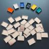 FCLUB 100PCS Tiny Empty Metal Pans 3/4"  1/2" (0.6ml)  Shallow Rectangle Eyeshadow & Cosmetic Pans for Makeup, Watercolor, Lipstick, Blush, Foundation, DIY Magnetic Palette Refills view 1