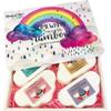 Bath Bombs - Organic Magic Rainbow Bubble Bath Bombs w/Moisturizing Shea Butter and Natural Oils, 4 Large Unicorn Cloud BathBombs, Birthday Gift for Her view 1