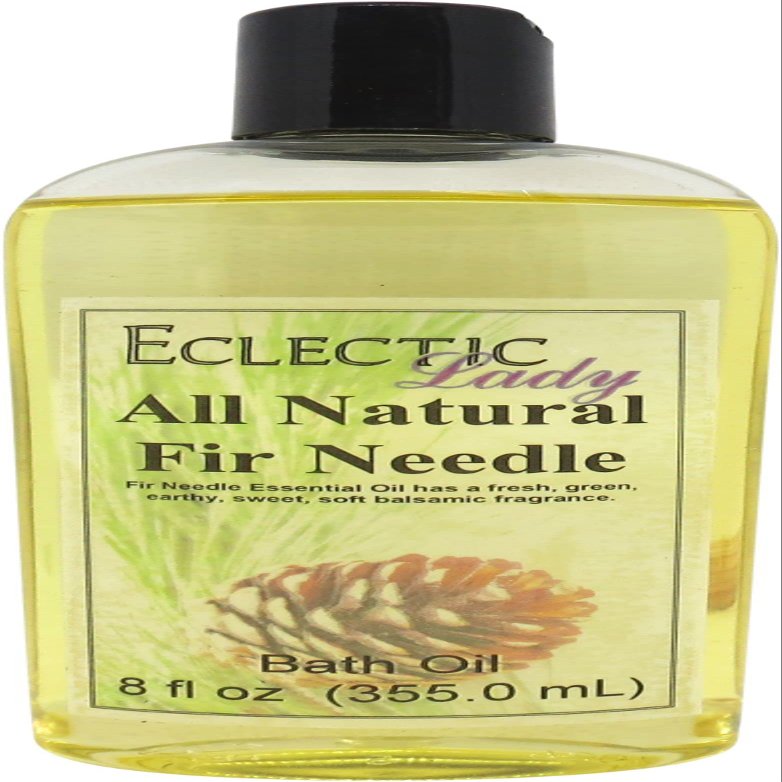 Fir Needle Bath Oil, Scented Body Oil, Relaxing Bathing Oil, 8 oz