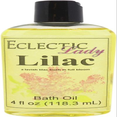 Lilac Bath Oil, Scented Body Oil, Relaxing Bathing Oil, 4 oz