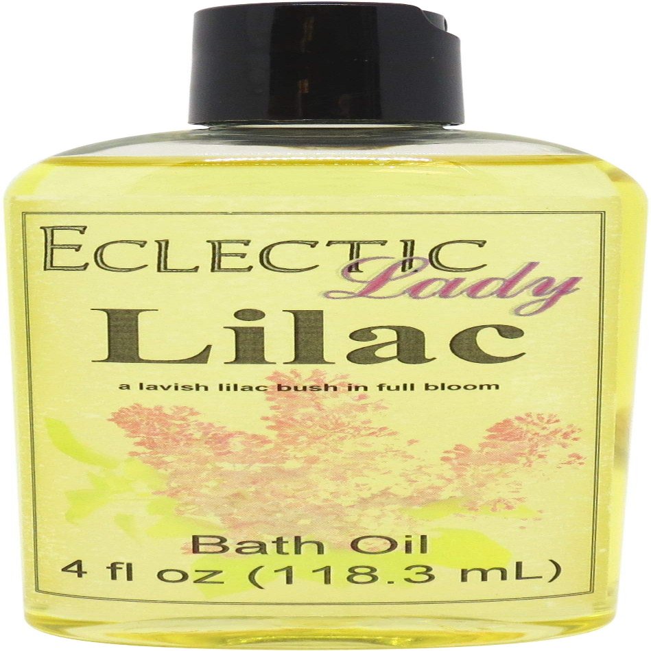 Lilac Bath Oil, Scented Body Oil, Relaxing Bathing Oil, 4 oz