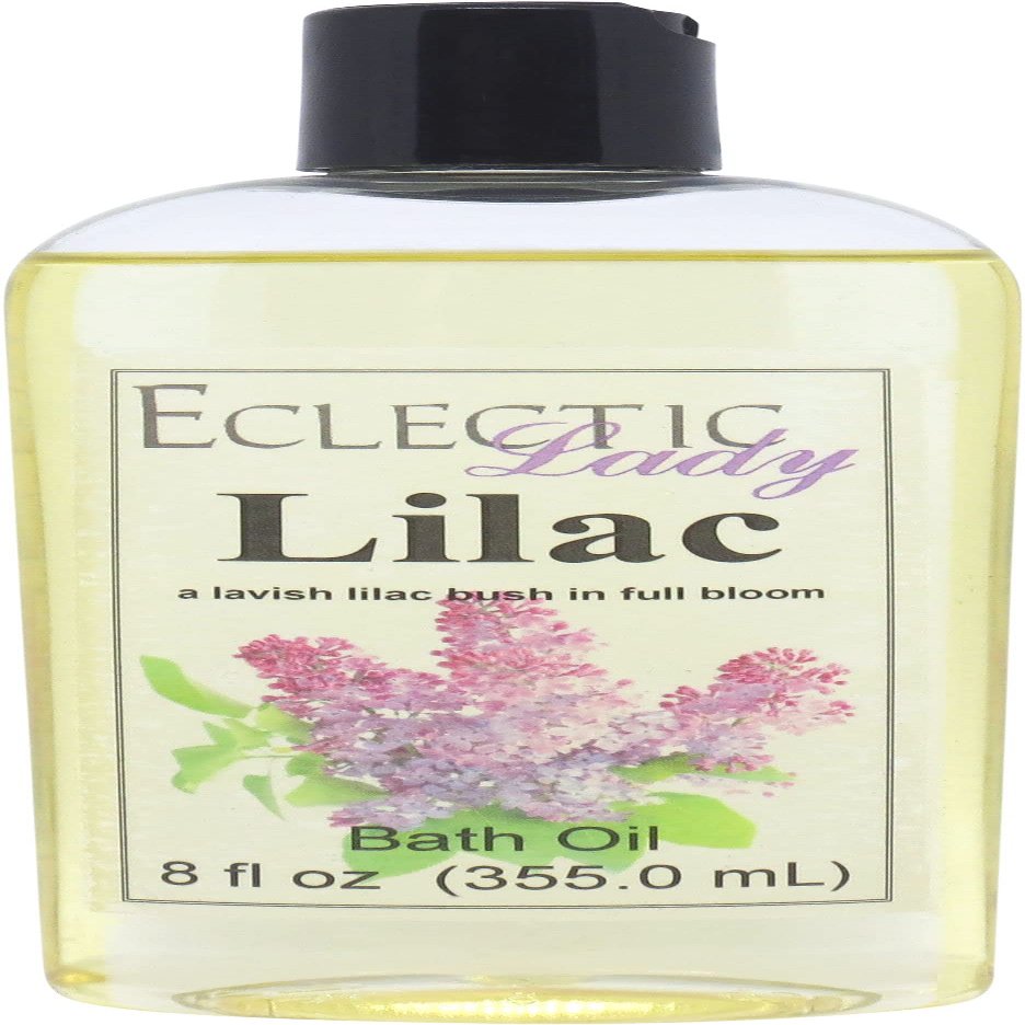 Lilac Bath Oil, Scented Body Oil, Relaxing Bathing Oil, 8 oz