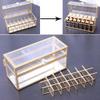Elegant Copper + Glass Lipstick Organizer Case with Dustproof Lid Lipgloss 21 Spaces Holder Makeup Storage Beauty Container Cosmetic Display Box view 3