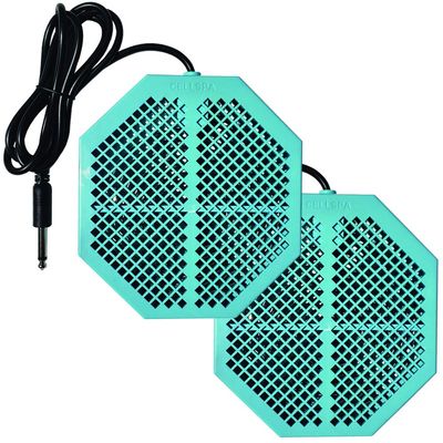 Cell Spa 2 Pack CS-900 Twice Powerful 6.5" x 5.5" Ion Detox Foot Bath Arrays Flat Dual Coil Stainless Steel Aqua Ionic Cleanse Array Compatible With Most 1/4" Plug Type Detox Machines
