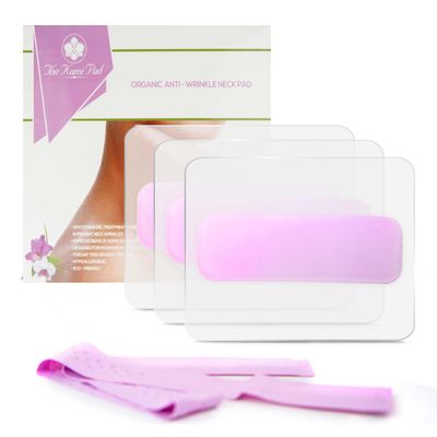 Kami Pure anti wrinkle patches Wrinkle Neck Pad - Reusable Silicone Gel | anti aging collagen Patch to Repair, Hydrate, Smooth Skin, Injection & Filler Alternative | Targeting Neck Wrinkles (3 Pack)