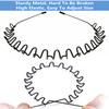 bodbop Metal Hair Band for Men Headband Women Bands Unisex Black Wavy Spring Outdoor Sports Headbands Men's Hoop Clips Accessories Simple Elastic Non Slip Head Headwear view 2