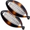 Camila Paris MP78 2 Pack French Small Banana Clip Hair Comb, Flexible Banana Clips Hair for Thin Hair Ponytail Holder Interlocking Banana Hair Clips Styling Hair Banana Clips for Women Made in France view 1