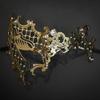 BeyondMasqeurade His and Her Gold Phantom of the Opera Themed Masquerade Mask view 2