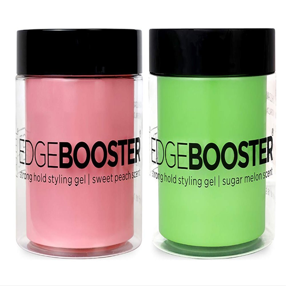 2 Jars of Edge Booster Styling Gel 16.9 oz (Sweet Peach + Sugar Melon)