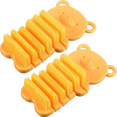 2 Pieces Kids Nail Scrubber Brush Soft Bristle Nail Brush Plastic Fingernail Brush for Kids Hand Cleaning