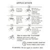 ALLYDREW Large Metallic Gold Silver and Black Body Art Temporary Tattoos, Circle Motifs, Hieroglyphs_1 view 2