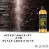 Aria Starr Castor Oil Cold Pressed - 16 FL OZ - 100% Pure Hair Oil For Hair Growth, Face, Skin Moisturizer, Scalp, Thicker Eyebrows And Eyelashes view 3