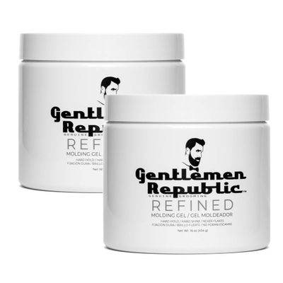 Gentlemen Republic Refined Hair Gel for Men 16oz, 2pk - Strong Hold