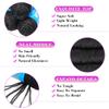 100% Brazilian Wool Hair Acrylic Yarn for African Braids/Senegalese Twist/Faux Locs/Wraps with Crochet Hook(4 Roll, Natural Black) view 3