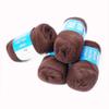 100% Brazilian Wool Hair Acrylic Yarn for African Braids/Senegalese Twist/Faux Locs/Wraps and Crochet Hook(4 Roll,Coffee Brown) view 4