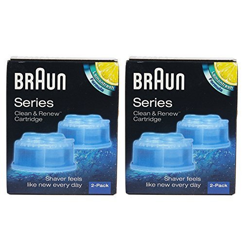 Braun CCR4 Cleaner Refill Kit/Clean Shaver Cleansing Renew CCR 4-Pack Genuine NR by Braun
