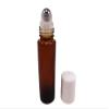 Perfume Studio Set of Amber Roll Ons With Metal Ball Applicators - Tested Against Leaks! 10 ml (5, Amber Glass Metal Ball) view 1