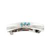 $200Tag Silver Certified Navajo Natural Turquoise Native Hair Barrette 10346-4 Made by Loma Siiva view 2