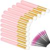 12 Pcs Eyelash Cleaning Brush Lash Extension Cleanser Shampoo Soft Makeup Brushes for Blackhead Remover Tool Nose Washing with a Dozen Mascara Brushes Wands,Pink view 1