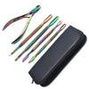 AAProTools Rainbow Cuticle Pusher Nipper Remover Kit, Cuticle Tools, Manicure Sets, Double Ended, Stainless Steel 5 Piece in Box view 1
