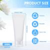 20PCS 100ml Refillable Empty Plastic Tubes Bottle Sample Packing Jars Makeup Container with Clear Flip Cap for Body Lotion Shower Gel Shampoo Cleanser (100ML) view 2