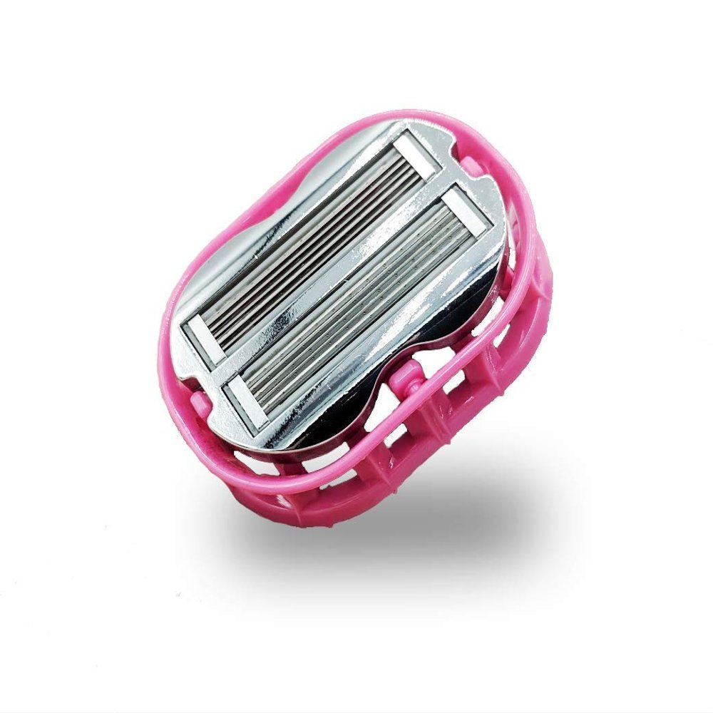 Premium Omnishaver Bi-Directional Shavers for Men & Women | Quick, Smooth, and Safe | Self-Cleaning, Self-Stropping Razor Blades for Shaving Head, Legs, Arms, Body (Pink)