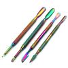 AAProTools 4Pcs Dual-Ended Cuticle Pusher Remover Colorful Stainless Steel manicuring Nail Art Tool 4 Patterns view 1
