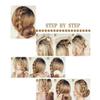 AnHua Beige 3PCS/Set Magic Hair Styling Clip Accessory Maker Tool Pads Foam Sponge Hairpins Bun Donut Updo Style Donut L+M+S view 4