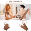 2 in 1 Self Tanning Mitt Applicator kit Self Tan Mit Self Tanner Mitt and Back Lotion Applicators for Your Back, Self Tan Mitt, Back Applicator Mitt for Self Tanner, Ultra Soft and Streak Free view 2
