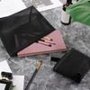 Boao 3 Piece Mesh Cosmetic Bag Mesh Makeup Bag with Zipper Pouch Travel Toiletry for Makeup Organizer Home Office Travel Accessories(Black) view 4