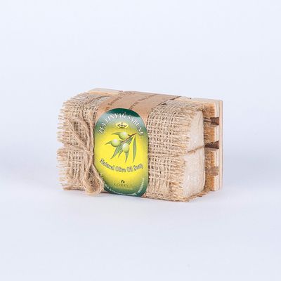 Olivos Olive Oil Soap with Wooden Dish 180g
