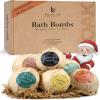 Bath Bombs Gift Set, USA Made with Organic & Natural Ingredients, Christmas Stocking Stuffers for Women & Men, Relaxing Spa Gifts, Wife Stocking Stuffers view 1