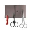 LIVINGO 4.5 inches Beard & Mustache Scissors for Men, Professional Rounded Tip Safety Sharp Stainless Steel Small Beauty Facial Nose Hair Trimming Shears Kit with Mini Comb and Leather Case view 1