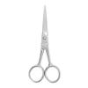 LIVINGO 4.5 inches Beard & Mustache Scissors for Men, Professional Rounded Tip Safety Sharp Stainless Steel Small Beauty Facial Nose Hair Trimming Shears Kit with Mini Comb and Leather Case view 3