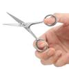 LIVINGO 4.5 inches Beard & Mustache Scissors for Men, Professional Rounded Tip Safety Sharp Stainless Steel Small Beauty Facial Nose Hair Trimming Shears Kit with Mini Comb and Leather Case view 4