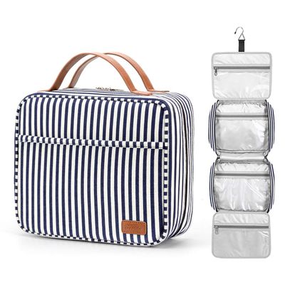 Bosidu Hanging Travel Toiletry Bag, Large Capacity Cosmetic Travel Toiletry Organizer for Women with 4 Compartments & 1 Sturdy Hook, Perfect for Daily Use/Valentines' Day