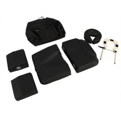 Minerva Deluxe Massage Pregnancy Bolster Set in Black with Carrying Case