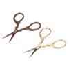 2Pcs Vintage Crane Shaped Stainless Steel Scissors Beauty Makeup Trim for Men Curved Rounded Hair Moustache Nose Hair Beard Trimming view 2