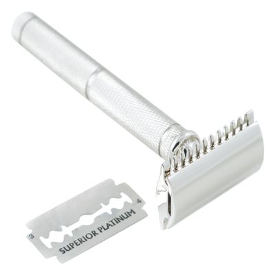 Deer & Croft AJ-BB01 Chrome Plated Safety Razor with Dia, Silver