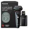 Panasonic Electric Razor for Men, Electric Shaver for Men, ARC5 with Premium Automatic Cleaning and Charging Station, Wet Dry Shaver, Cordless Razor, with Pop-Up Trimmer ES-LV97-K, Black view 1