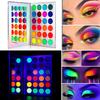 DE'LANCI Neon Eyeshadow Palette Glow in the Dark, Aurora Glow Eyeshadow Pallets Stage, Halloween Christmas Makeup Kit UV Blacklight Matte and Glitter Fluorescent Eye Shadows Highly Pigment view 2