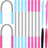 14 Pieces Facial Hair Remover Spring Epilator Set Eyebrow Razors Beveled Tweezers Removes Hairs Women Face Threading Tool(Color A) view 1
