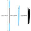14 Pieces Facial Hair Remover Spring Epilator Set Eyebrow Razors Beveled Tweezers Removes Hairs Women Face Threading Tool(Color A) view 2