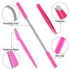14 Pieces Facial Hair Remover Spring Epilator Set Eyebrow Razors Beveled Tweezers Removes Hairs Women Face Threading Tool(Color A) view 3