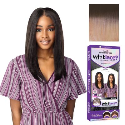 Sensationnel What Lace 13X6 Wigs - Kiyari Lacefrontal Hand Tied Glueless Synthetic With Natural Density Preplucked Hairline (T2/ROSEGOLD)
