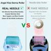 Derma Roller Real Needles - Angel Kiss 0.30mm Microneedling Roller with Case - 192 Stainless Steel Micro Needling Dermal Kit for Face, Scalp, Body - At Home Microdermabrasion Roller for Women Men view 3