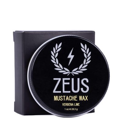 ZEUS Mustache Wax for Men with Natural Shine, Moisturizing & Conditioning Formula, Light to Medium Hold for Styling & Shaping Facial Hair (Made in USA) 1 oz.