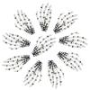 10Pcs Skeleton Hands Hair Clips 3 inch Hand Bone Shape Hair Clips Halloween Party Hair Accessories, White view 1