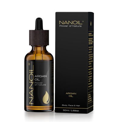 NANOIL Oil 50ml - Cold-pressed Oils, Unrefined Oil For Face, Body And Hair Care, Natural Oils, Protection & Reinforcement, Lightweight, Non-greasy (Argan)